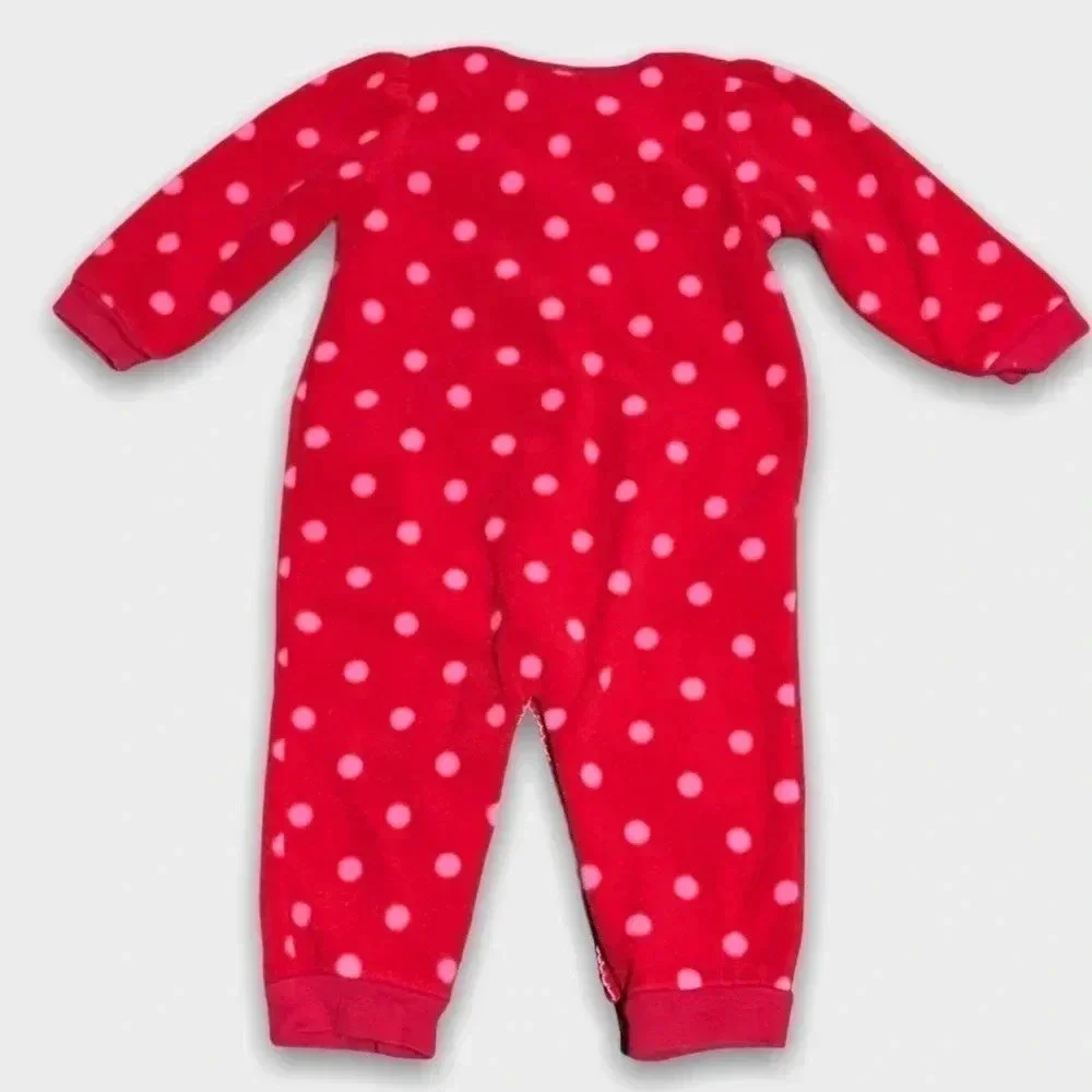 4/$20🥳 Red Polkadot Fleece  Princess Sleeper - Picture 3 of 3